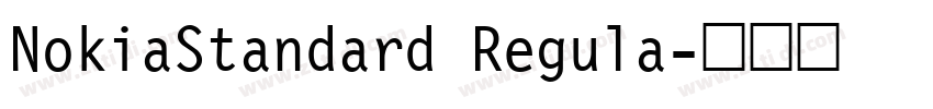 NokiaStandard Regula字体转换